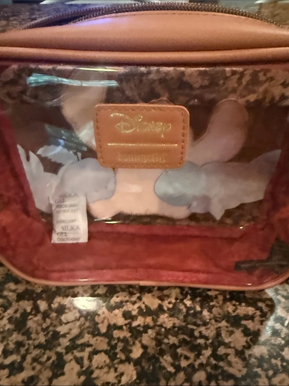 Disney Terracotta Cosmetic Pouch Trio with Blue Stitch Artwork